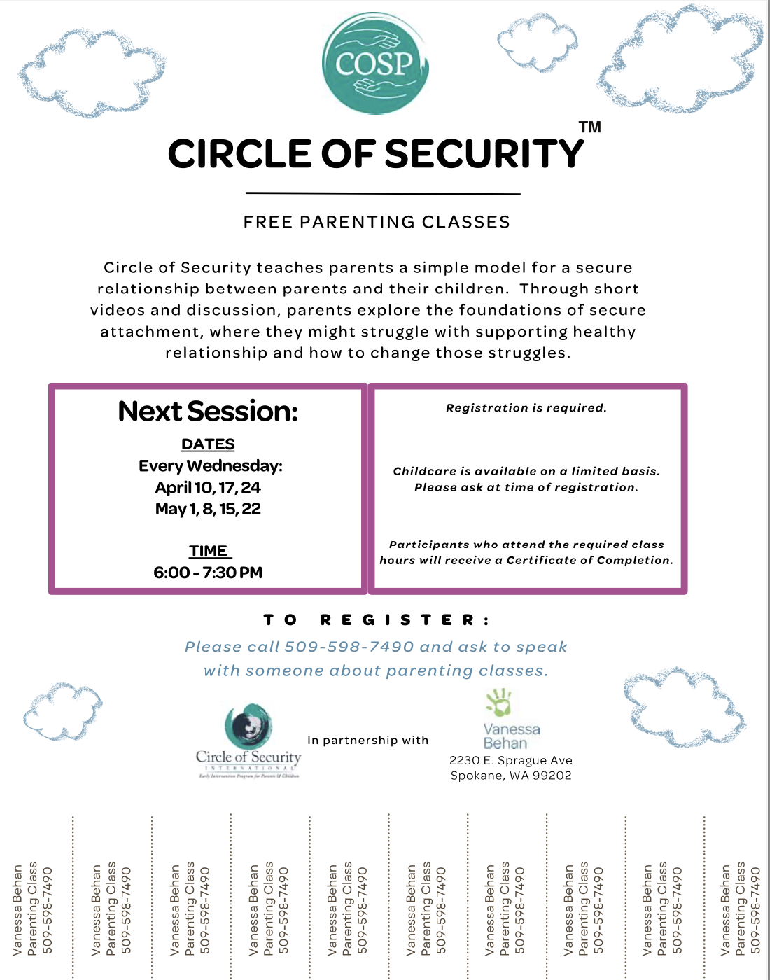 April/May Circle of Security Parenting Classes